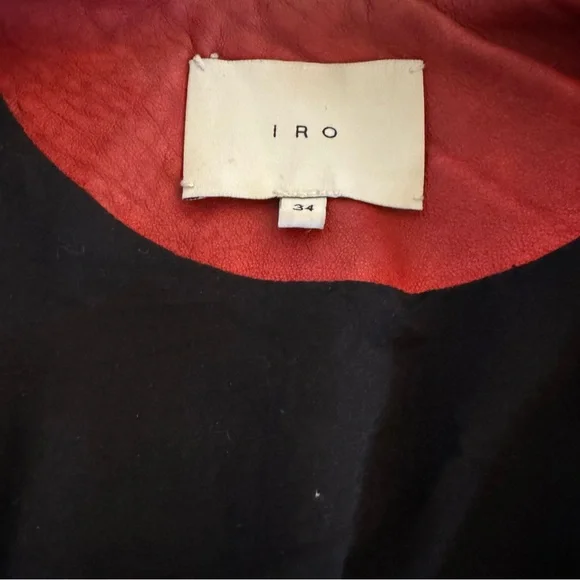 IRO Ashville Leather Jacket in Red Size 34 (XS) - Picture 4 of 4
